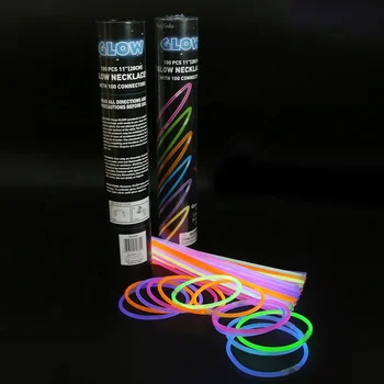 100 Glow Sticks Bulk Party Supplies - Halloween Glow Fun Party Pack with 8" Glowsticks and Connectors for Bracelets