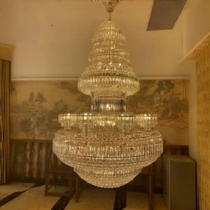 Modern Luxury Crystal Chandeliers Glass Hanging Lamps Living Room Hotel Lobby Decorative Ceiling Lighting