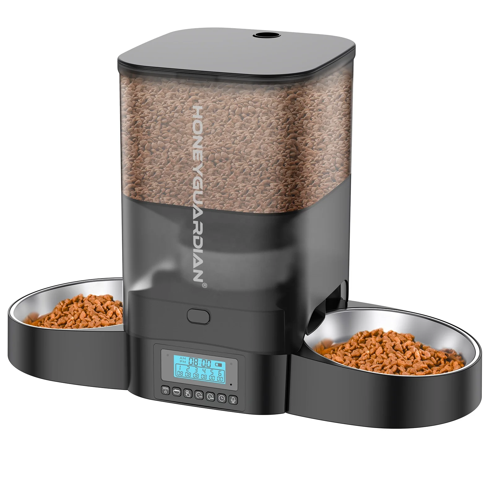 2023 Newest Design Time&Meal Setting Automatic Pet Feeder Equal Grain Food  Dispenser Pet Supply Feeder for Cats Dogs Bowls