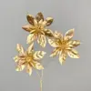 3 teste di fiore di Natale