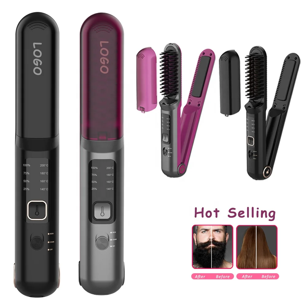 Tymo Dual Voltage Hair Straightener Brush Mini Hair Straightening