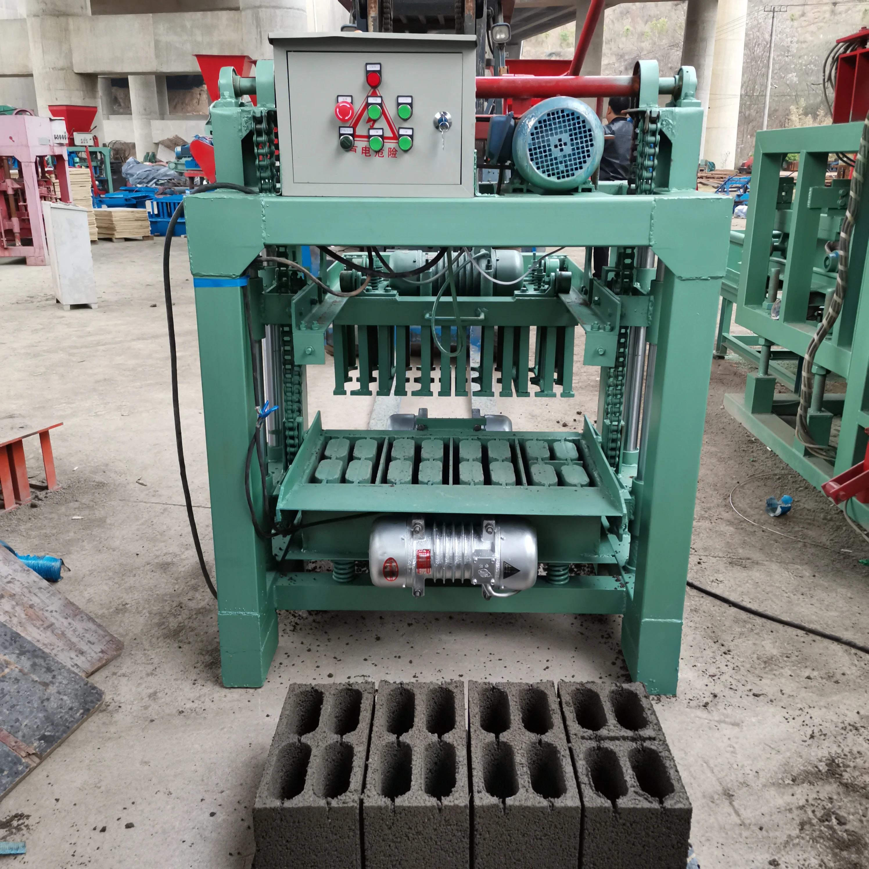 Km4-35b Bricks Blocks Cement Brick Making Machinery Semi-automatic ...