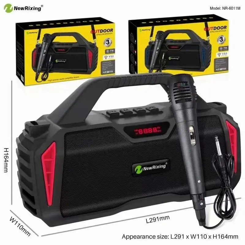 NEWRIXING NR-6011M Portable Wireless Speaker - Mini Boombox
