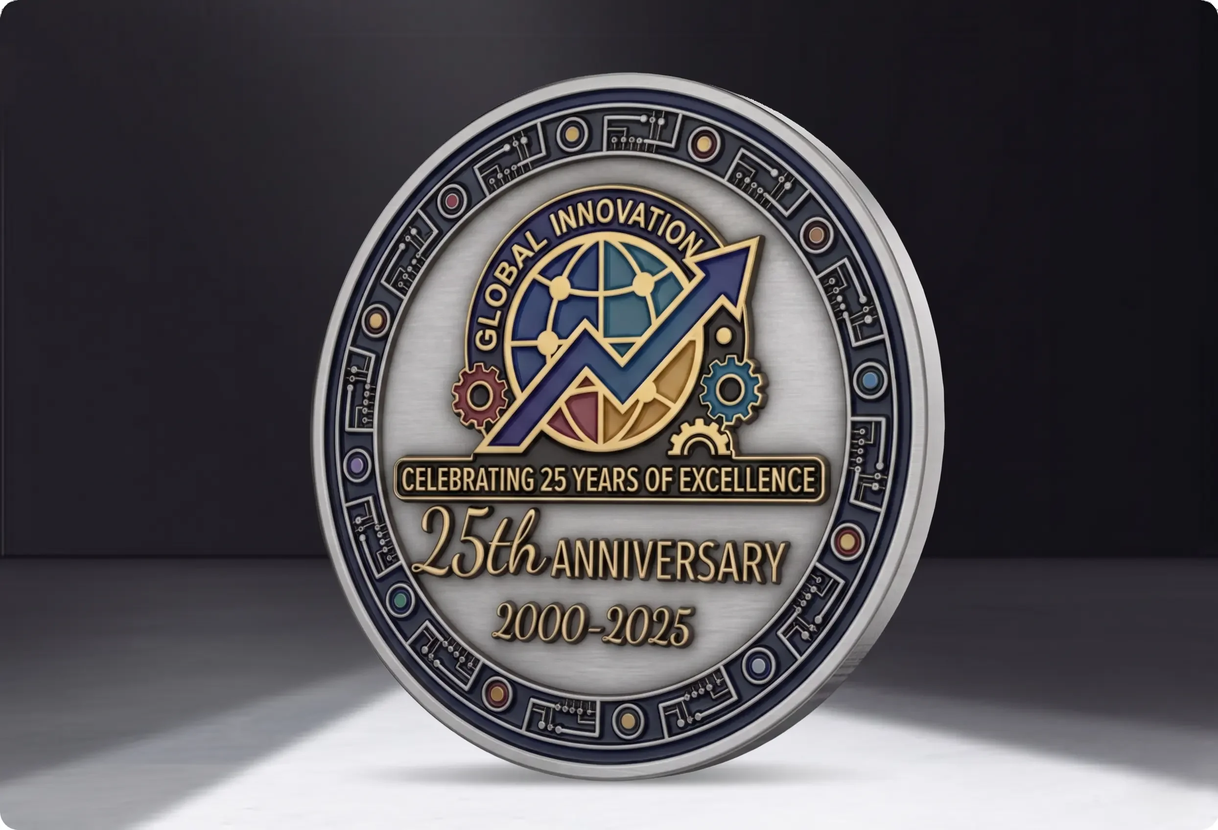Soft enamel corporate coin