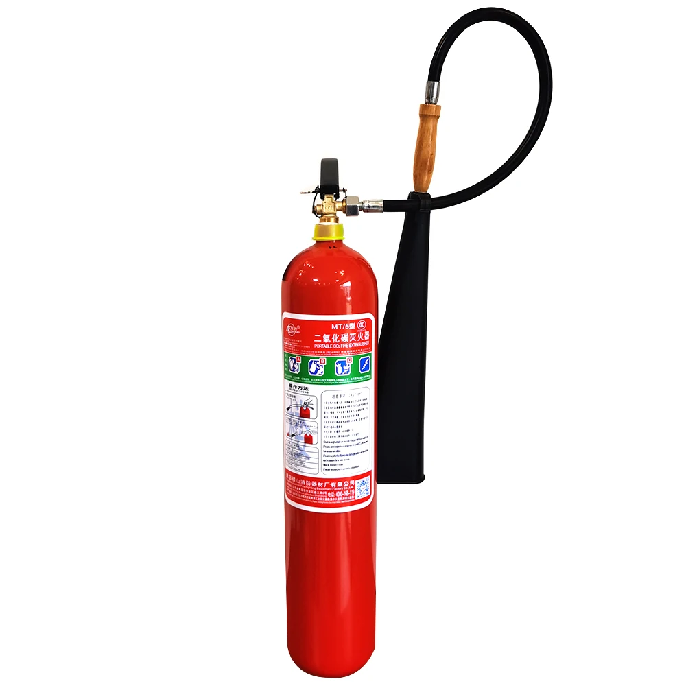 Co2 Fire Extinguisher Sign Portable Carbon Easy To Used 5kg Chrome