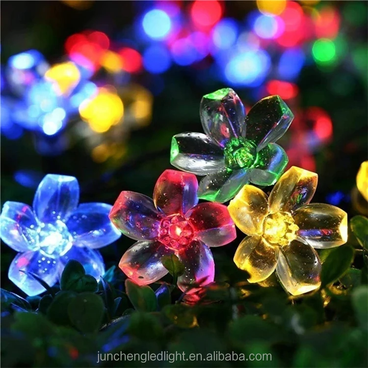 Beautiful Solar Powered Led Garden Lamp 20LEDs Cherry Flower Light Lawn ...