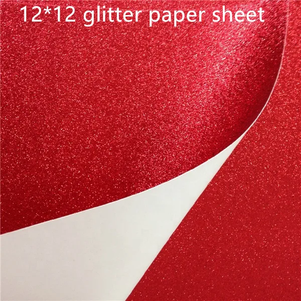 12*12 Inch Craft Shiny Colorful Glitter Paper
