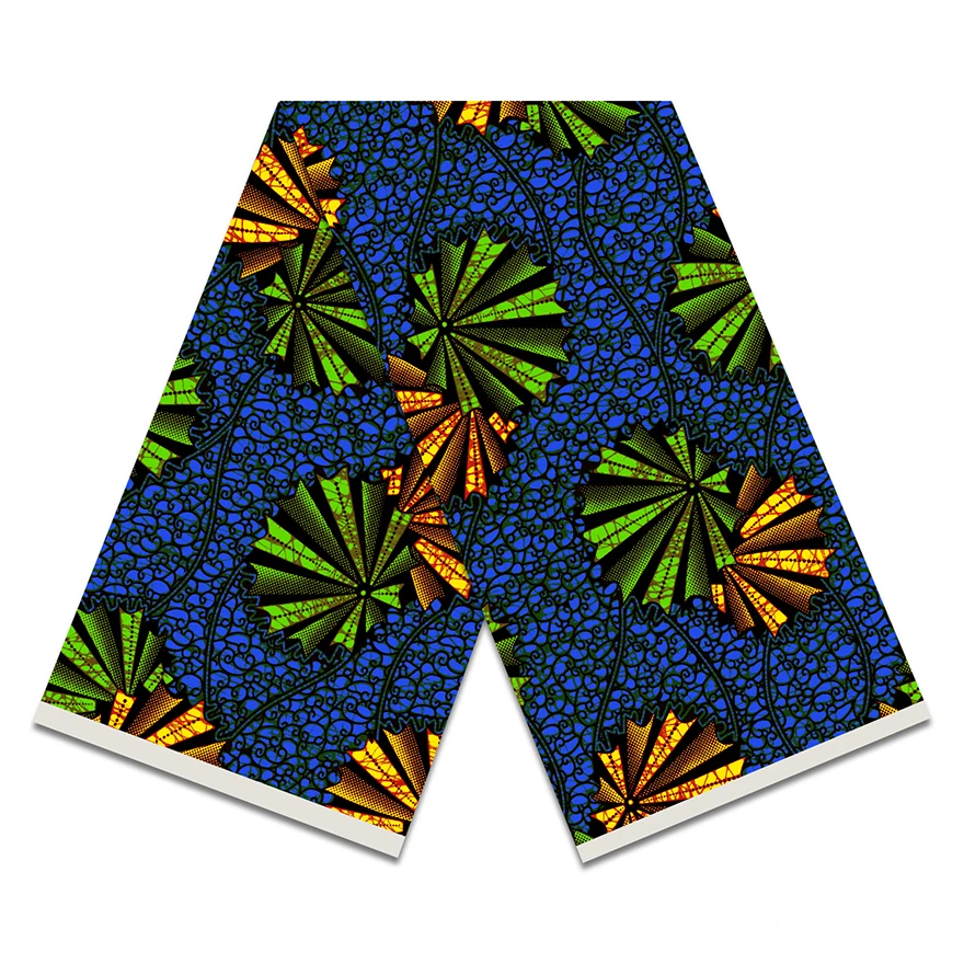 Batik African Patterns  Jacquard Wax Fabric Resist Textiles Kente Cloth Cotton Bazin Fabric Ankara Print Dresses Mud-dyed Fabric