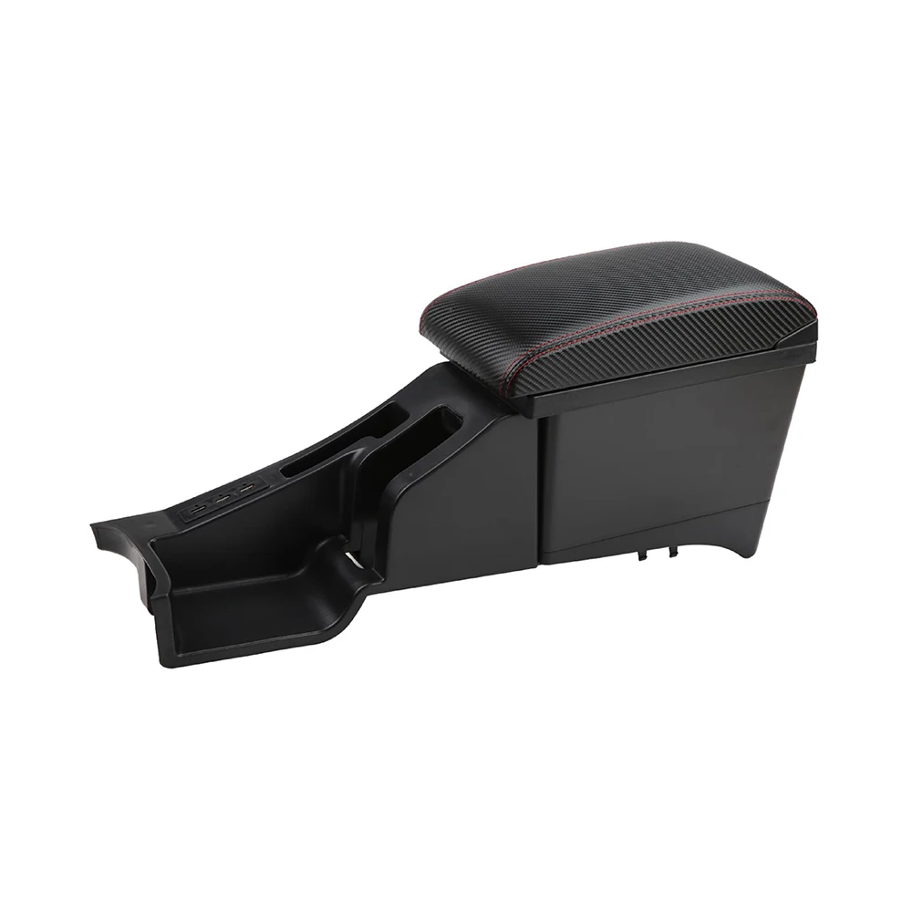 Custom Leather Split Type Universal Car Arm Center Console Storage Box Central Universal Armrest Box