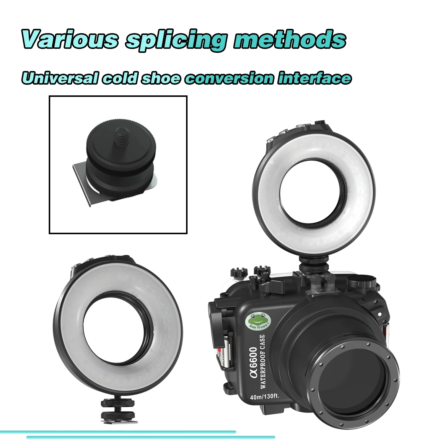 【新品未使用】ダイビングリングライト Seafrogs SL-108【即購入可】 Seafrogs SL-108 Waterproof Ring Light - 1200 Lumen Diving