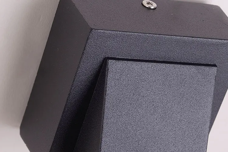 Exterior 10W Outside Wall Light Black AC85-265V Outdoor IP65 Waterproof for Garden