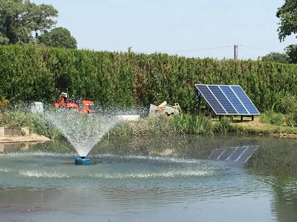 High Efficiency Lake Solar Powered Aerator 48v 1horsepower Pond Surface Aerator with Solar Panel for Fish Farm