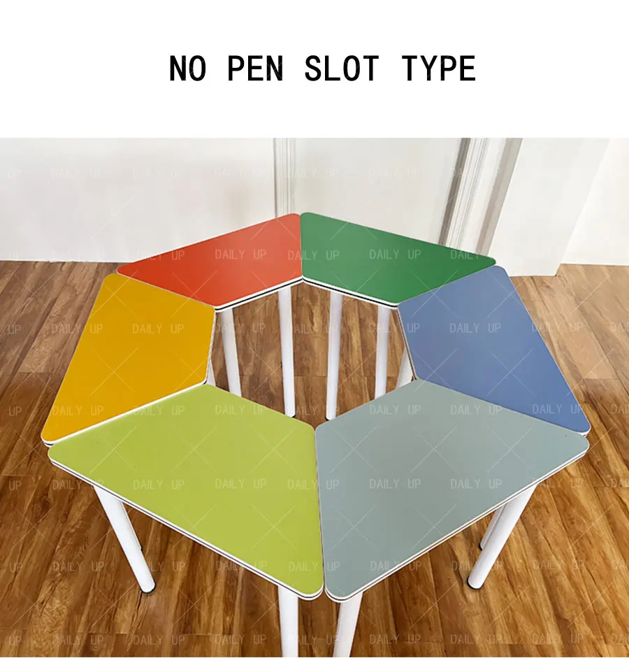 Group Reading Table and Chair With Colorful Desktop For Library Activity Studying Group Modular Reading Chair Adjustable