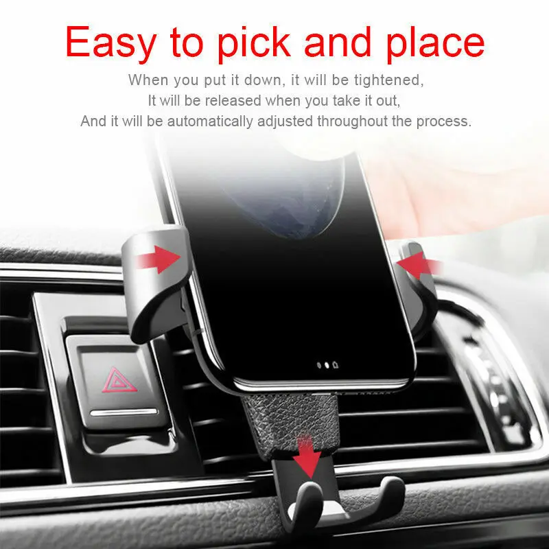 Universal Gravity Air Vent Car Holder for Smartphone - Black Universal Gravity Air Vent Car Holder for Smartphone - Black