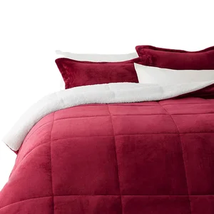 KOSMOS 100% Polyester Alternative-down Filling Soft Touch Plain Color Comforter Bed Set