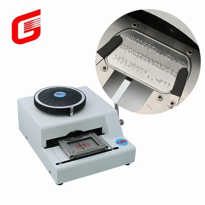 52 Code Letters Manual Number Stainless Steel Plate Embossing Machine Dog Tag Embosser