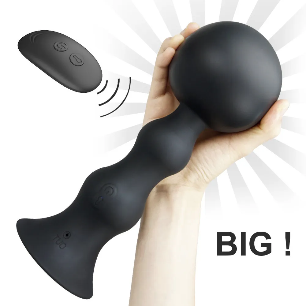 Inflatable Anal Plug Vibrating Anal Expansion Masturbation Device Big Ball Butt Plug G Spot Inflatable Prostate Massager for GAY