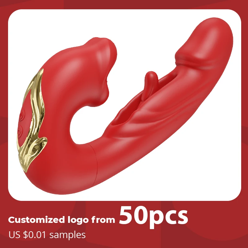 Alwup Custom Logo From 50 Pcs Mouth Biting 7 Pendulum Motions Women G Spot Clitoral Vibrators Sex Toys for Women Couple Female