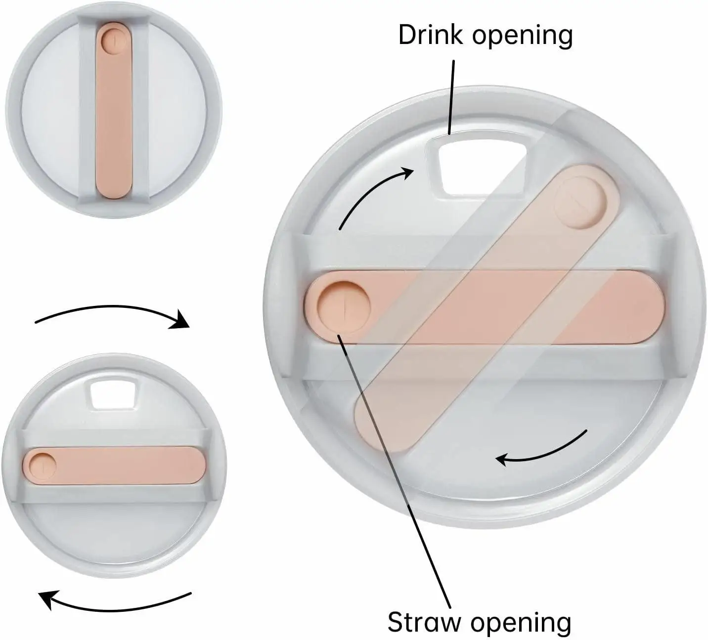 W016 Tumbler Lids For Stanley Cup Replacement Lids Fit Stanley Quencher H2.0 40 Oz Tumbler With