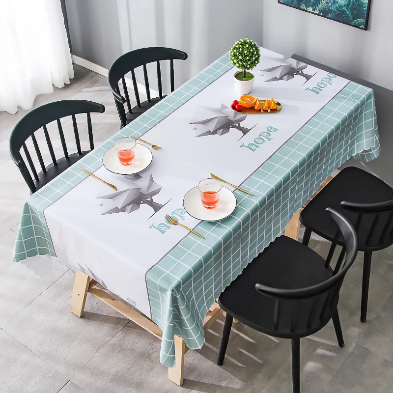Table Cloth Chair Seat Cover Kitchen Dining Room Tableware Slipcover Waterproof 