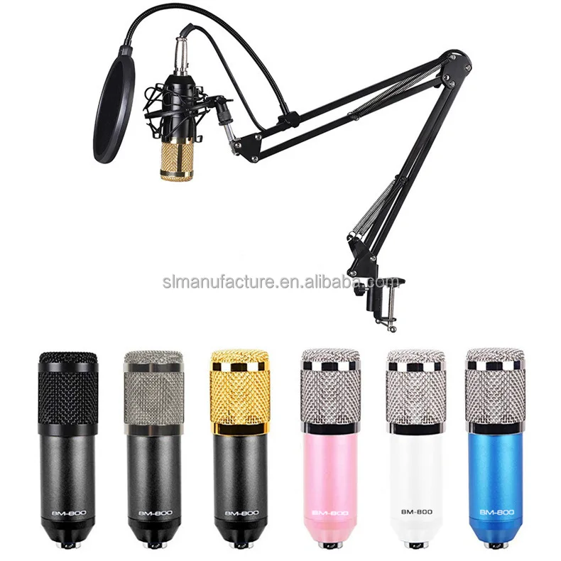 Bm800 Professional Usb Recording Studio Condenser Microphone Mic With V8 Sound Card For Karaoke Gaming Podcast Live Streaming