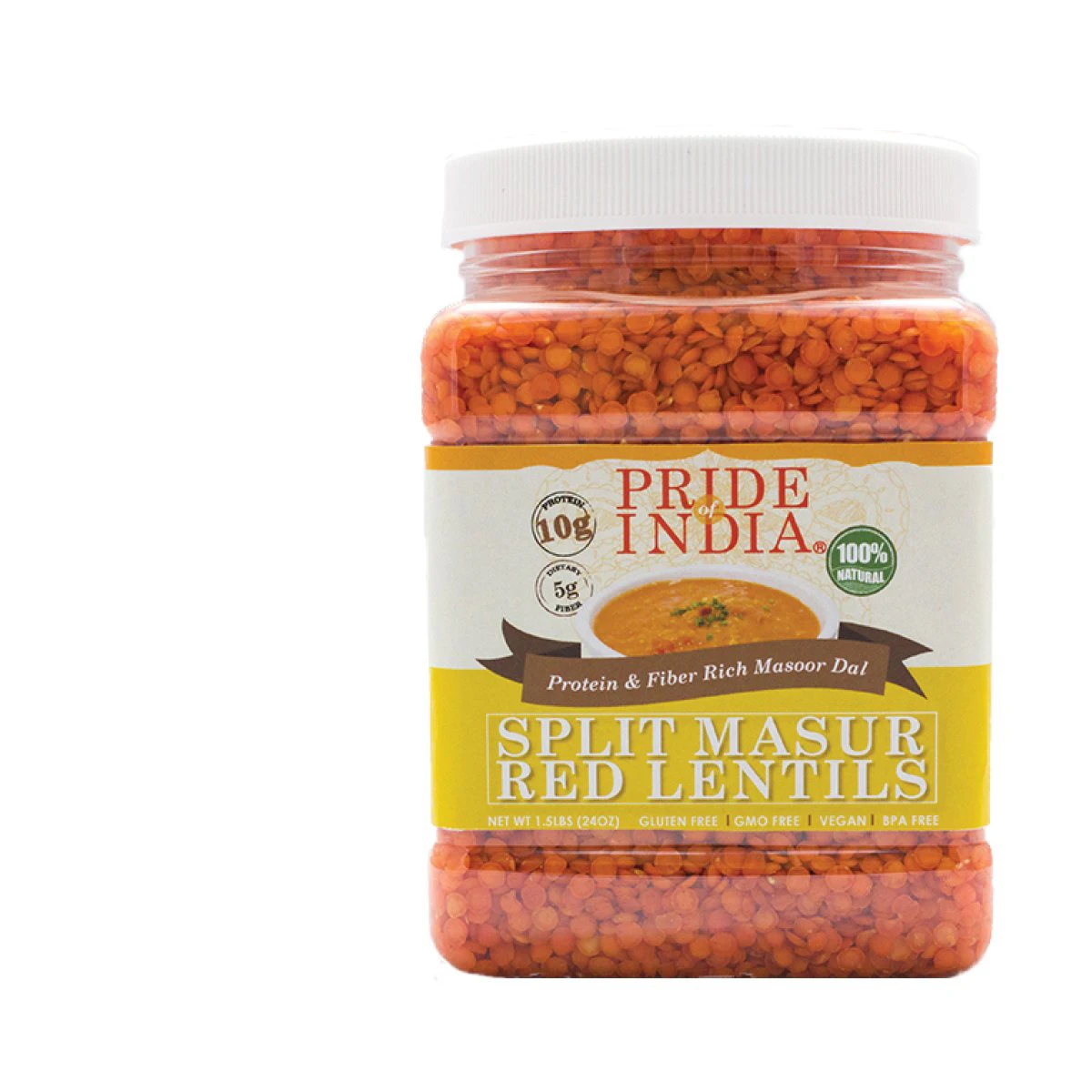 Split Red Masur Lentils (1.5 Lb, 680 gms)