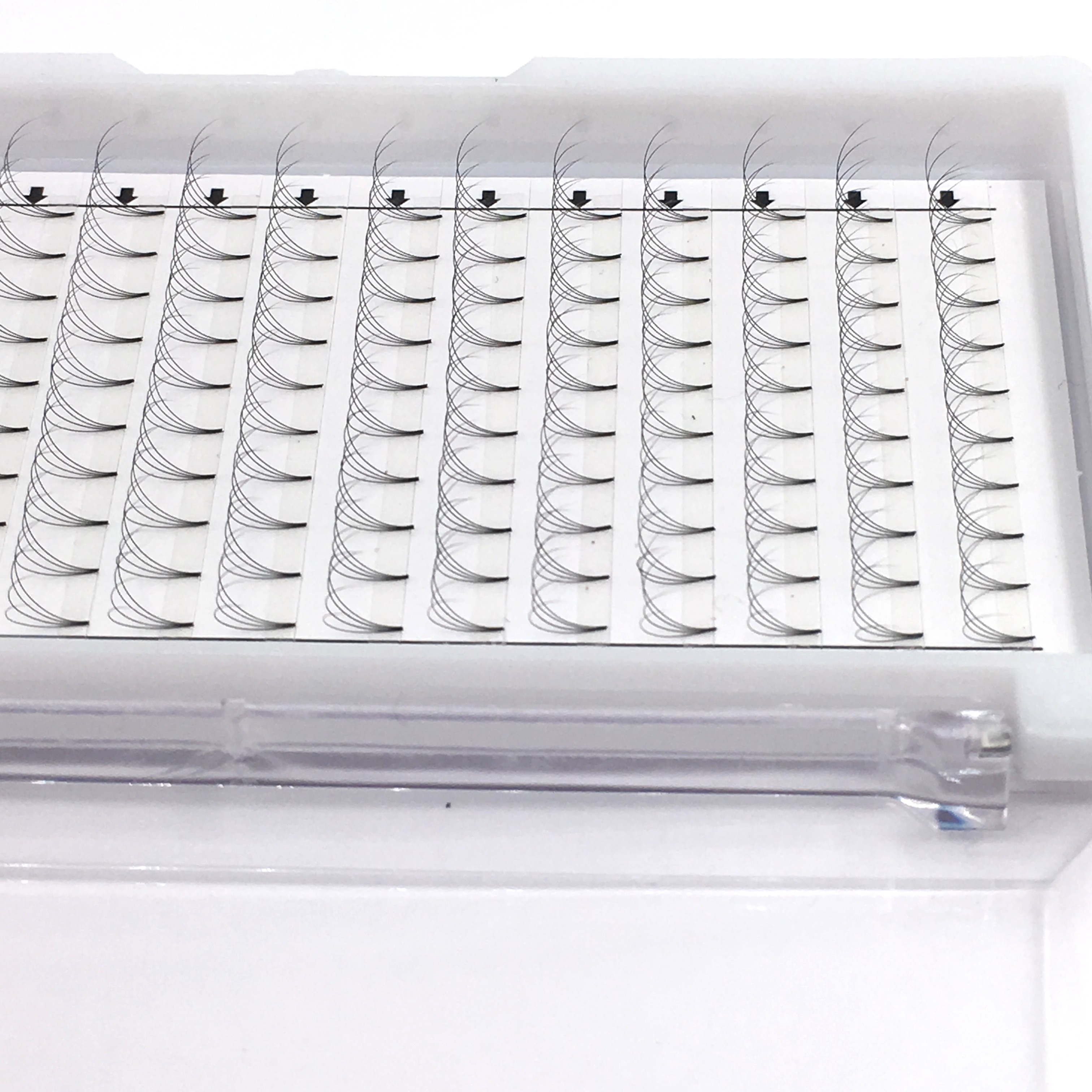 Профессиональные товары, накладные ресницы, норковый пушистый поставщик, Корея, полу4d, предварительно изготовленный вентилятор, 18 линий