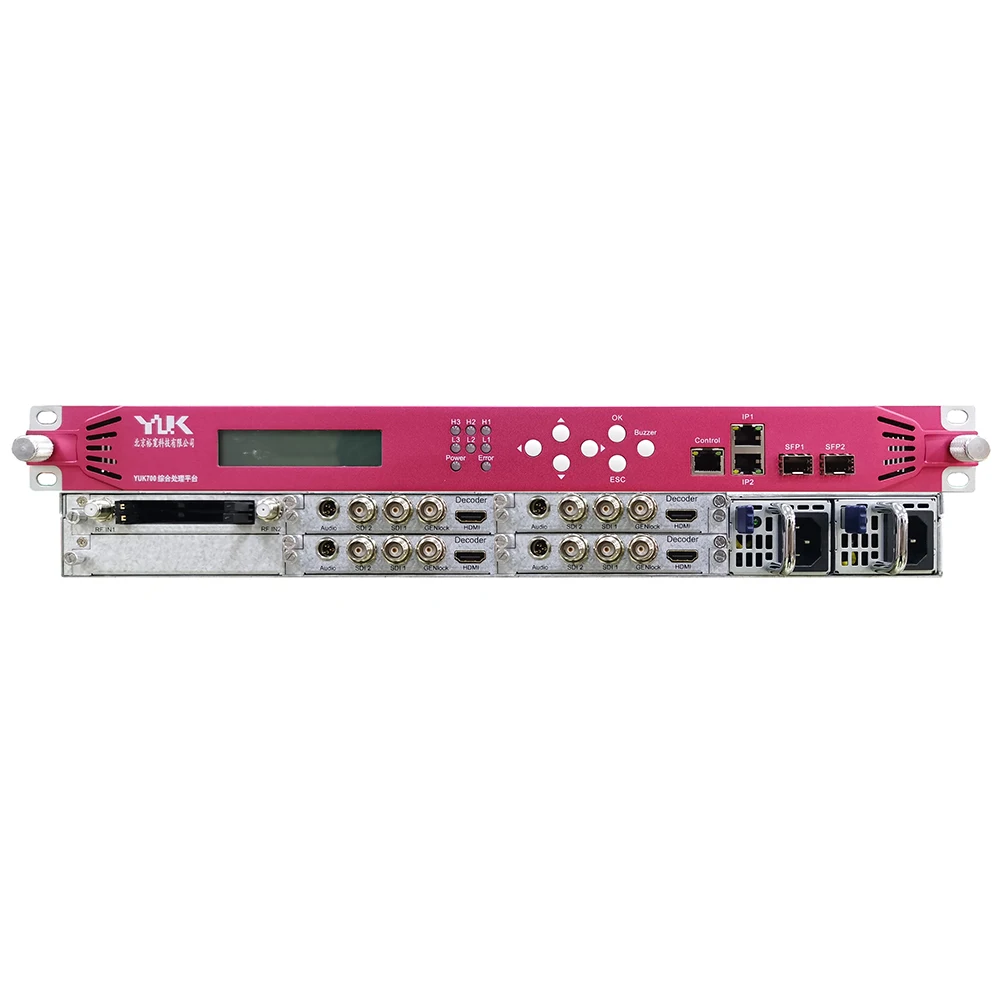 Modular Type Multi Channel 9 ASI Input 6 ASI Output IP Input Output TS Multiplexer for Digital TV Headend