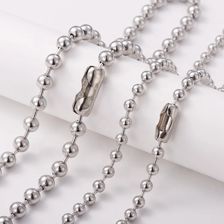 Bulk Sale Stainless Steel Ball Chain For Jewelry Making Gold Silver