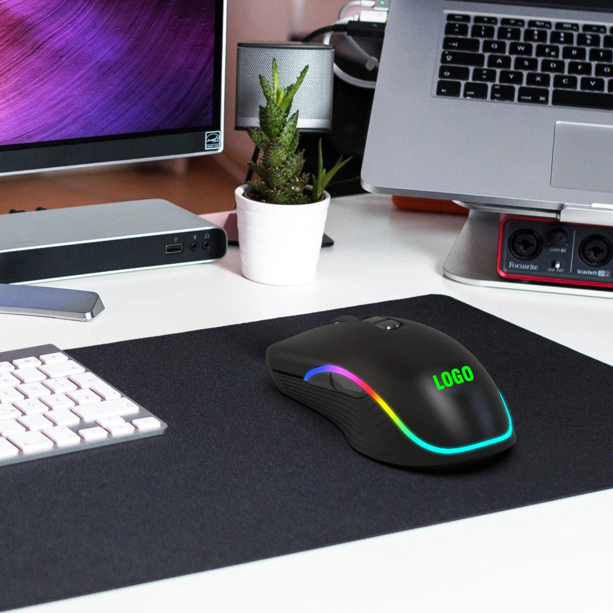 Ratón inalámbrico para ordenador portátil, periférico ergonómico y