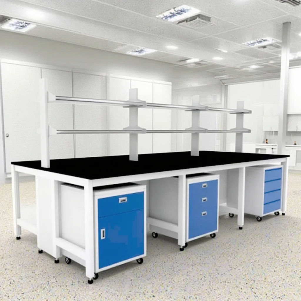 CARTMAY Modular Laboratory Furniture Pharmacy Lab Tables Steel Wood Chemistry Workstation Wet Work Lab Benches for School