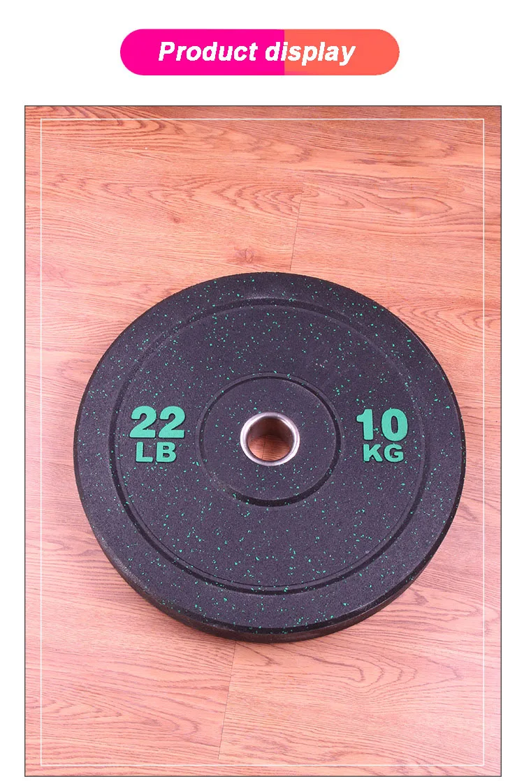 Cheap Gym Equipment High Temp Weight Plates Crumb Rubber Bumper Plate