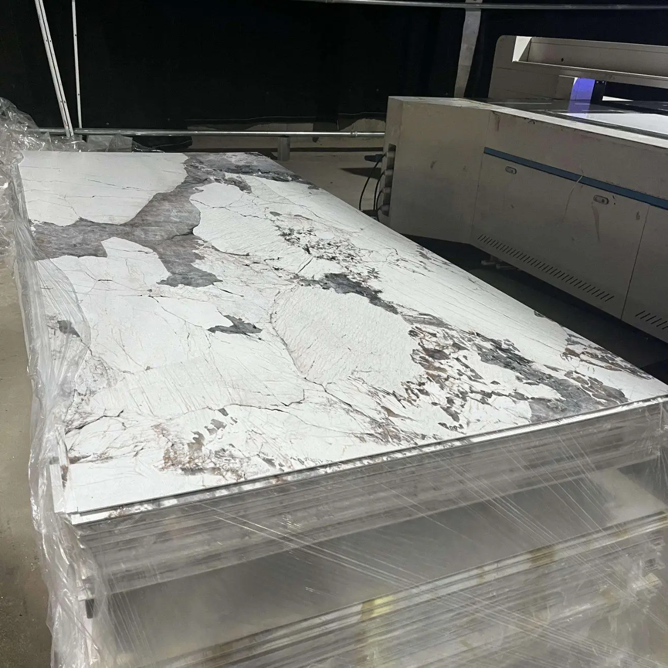 2mm-4mm PVC UV Marble Sheet for Wall Panels Office Partitions & Background Cladding Cutting Service Waterproof Flame Retardant