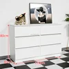 White 6 drawers