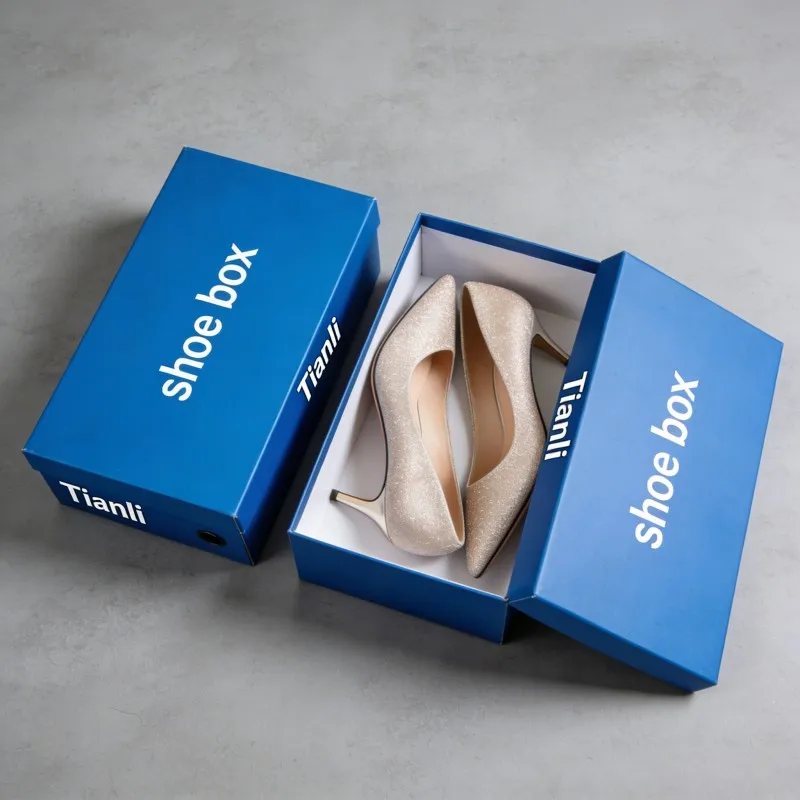 Ψηφιακή εκτύπωση, αδιάβροχα χαρτοκιβώτια με καπάκι και βάση για αποστολή, χαρτοκιβώτια για υψηλοτάκουνα παπούτσια γυναικών