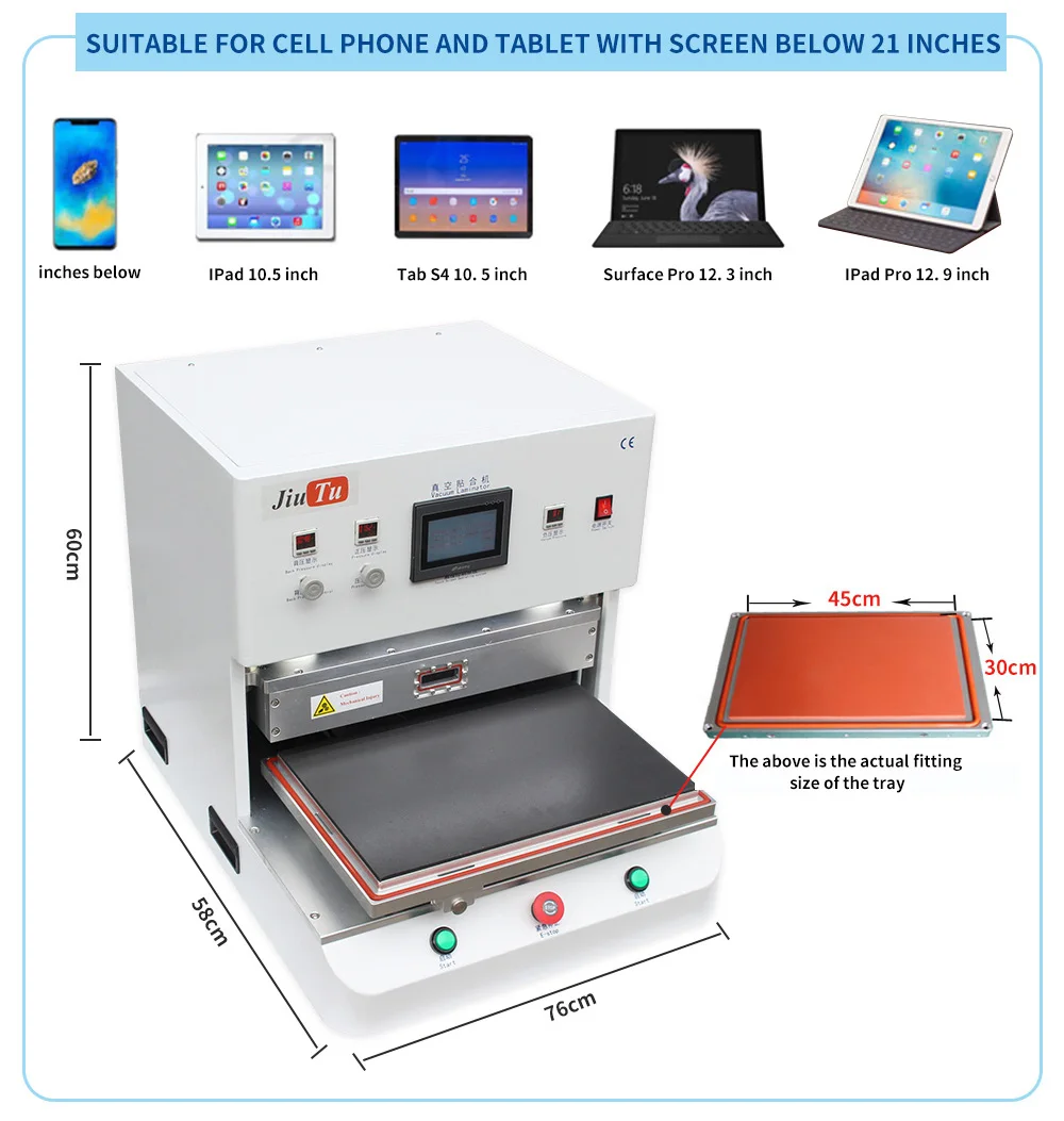 16inch 21 Inch Lcd Laminating Machine For Mobile Phone Lcd Screen