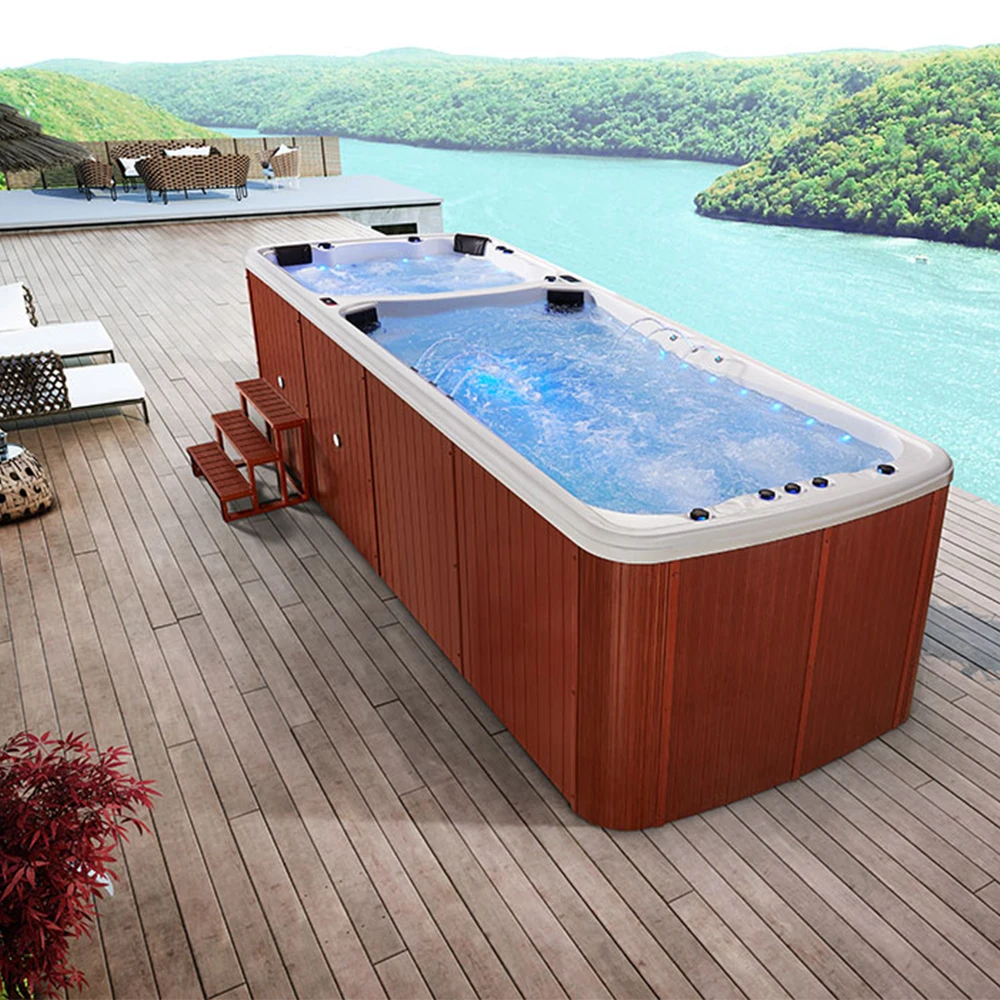 Ideal for Summer fun Balboa Swim Spa Pool & Hot tub with twin American Balboa systems. 
