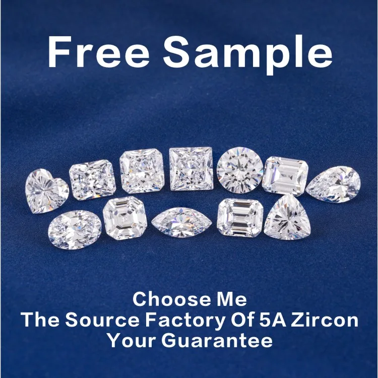 Factory Direct Sales Zirconia Cubic Loose Gemstone 5a CZ Stones Round 5A White Cubic Zirconia