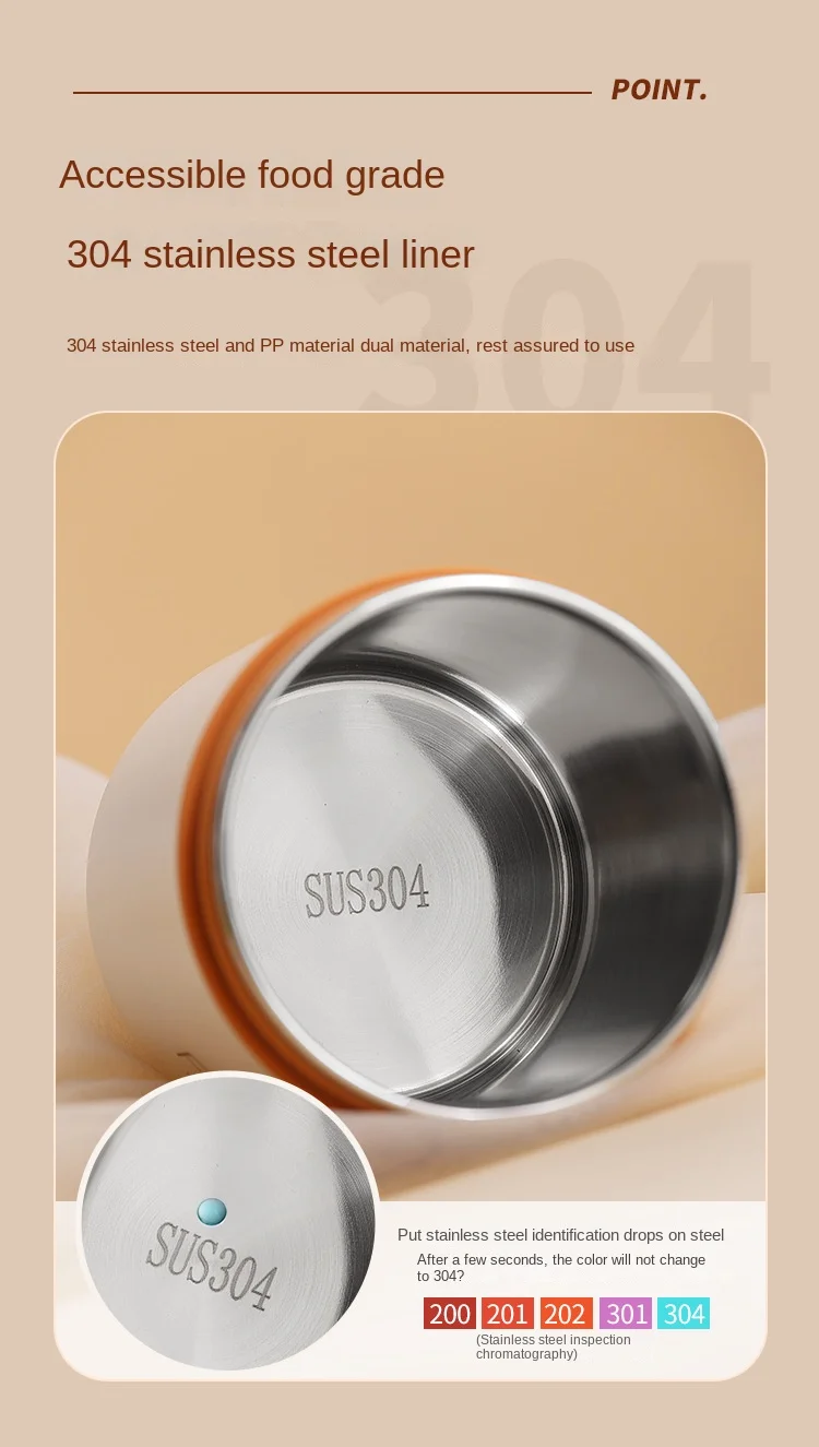 Mini Porridge Stainless Steel Breakfast Cup Insulation Portable Small Insulated Barrel Soup Box Soup Pot Coffee Bento Box