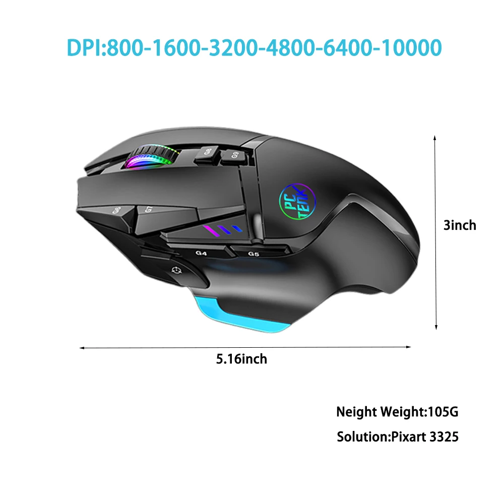 マウスセットXMI4 PCTENK XM92 Gaming Mouse - Backlight Wireless & Wired 3 in 1
