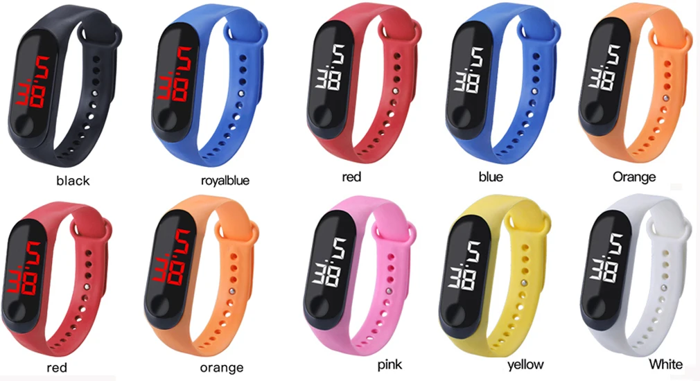 2026 Hot  LED Wrist Cheap Bracelet TPE Watches With Button