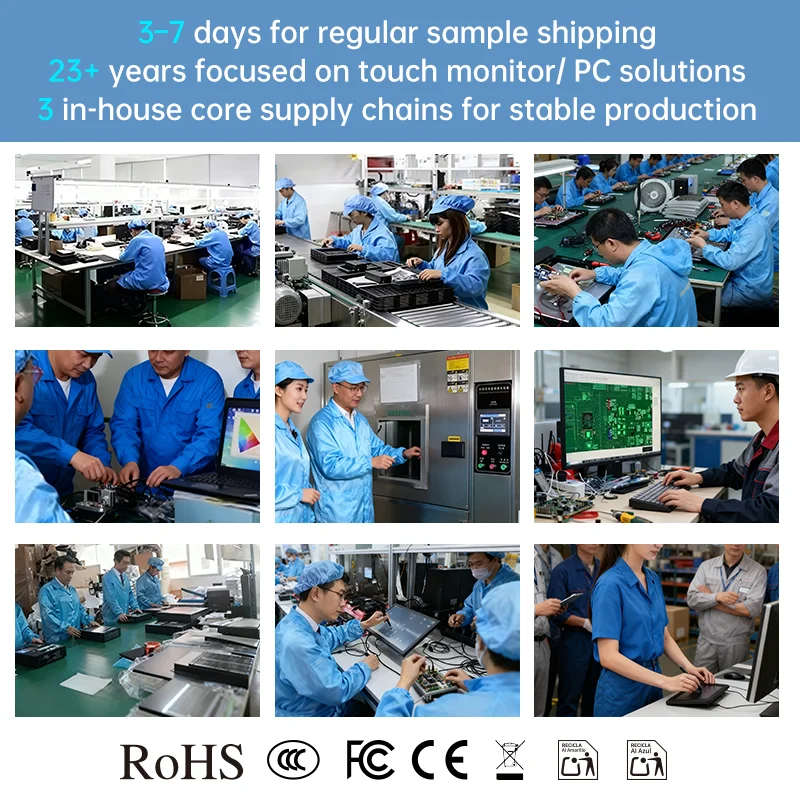 21" 21.5" 22" Quad Core All in One Industrial Tablet PC Capacitance Touch Screen AIO RK3399 Android Industrial Panel Pc