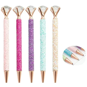Creative Multi-Color Sequin Ballpoint Rotating Metal Leather Animal Logo for Hotel Students Advertising Wholesale Student