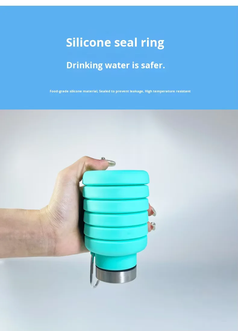 product custom 500ml bpa free silicone collapsible water bottle portable outdoor folding sports drinking bottle safe for adults travel-5