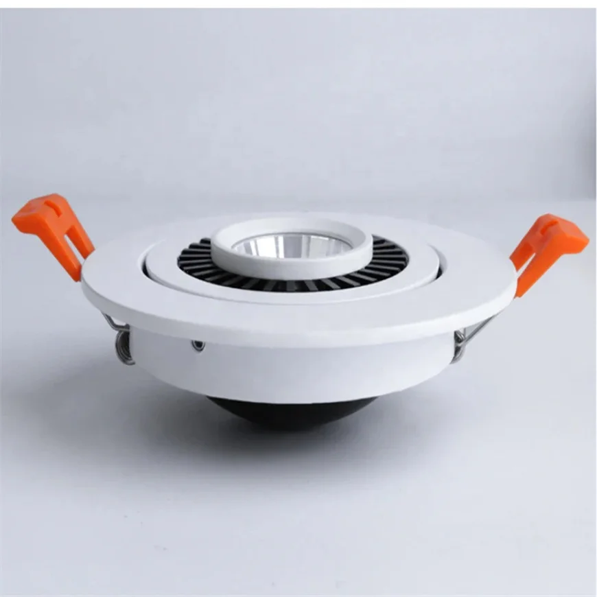 360 Degree Rotatable LED COB Recessed Downlight 15W Round LED Spotlight 220V Dimmable Led Ceiling Light for Living Room