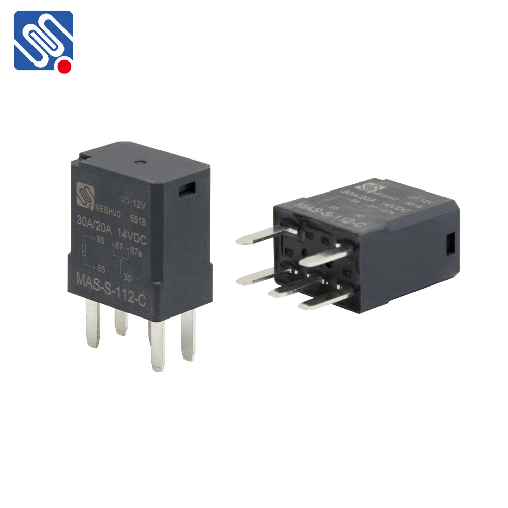 Meishuo MAS-S-112-C 30a/20A 14VDC Small 12v Relay Automotive Micro Rele