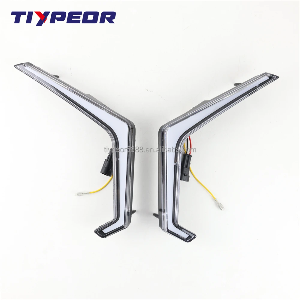 product tiypeor e mark approval front led drl lights headlights with turn signal lights assembly for polaris rzr xp 1000 2019 2020-6