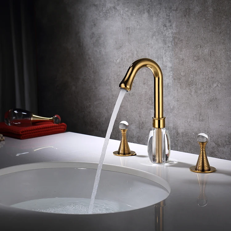 Special Design Bathroom Deck Mount Mixers 3 Hole Basin Faucets