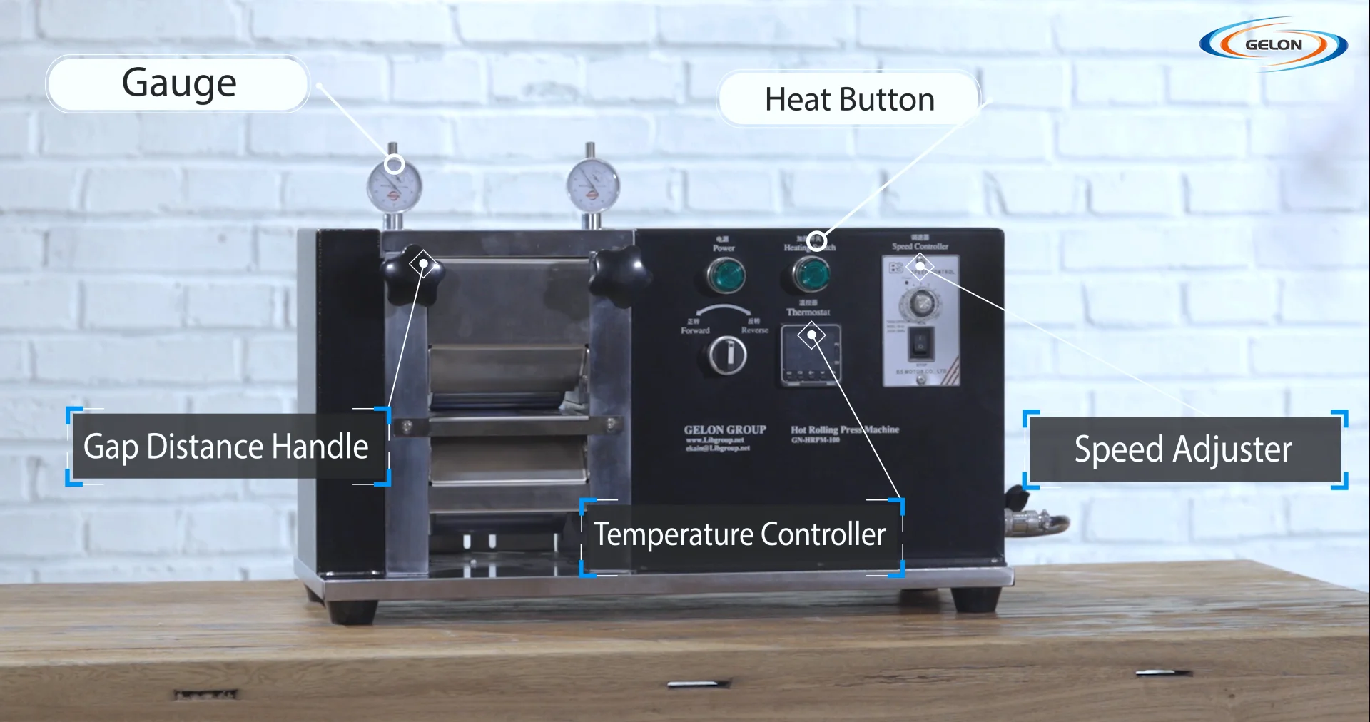 Lab Battery Equipment Electrode Electric Hot Rolling Calender Press