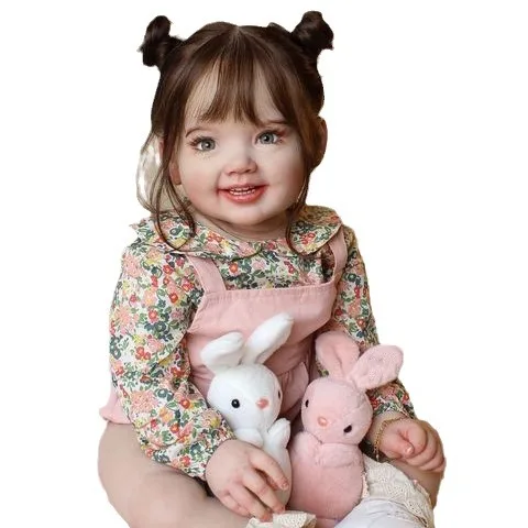 2024 New Product 70cm Full Body Soft Cloth Reborn Baby Girl Smile Doll High Quality Handmade Doll